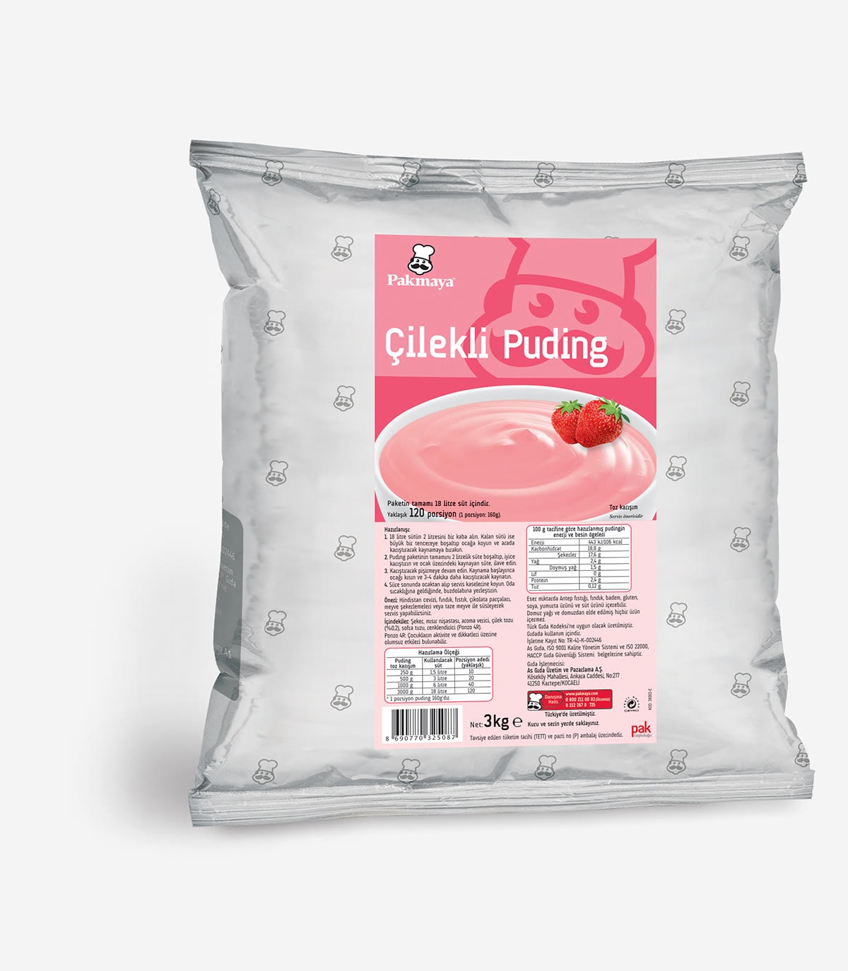 Çilekli Puding